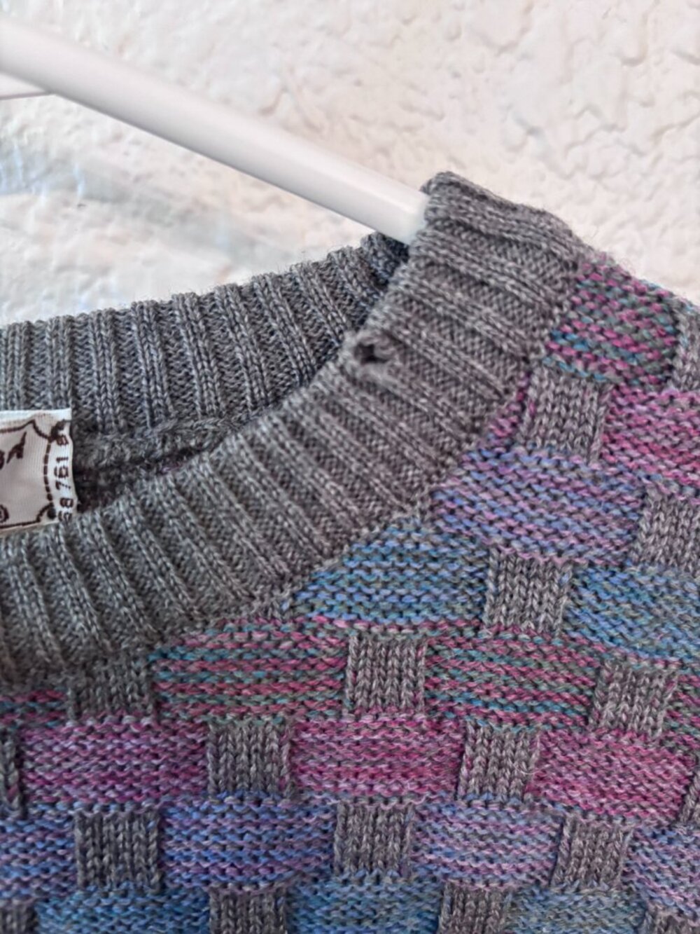 Tricots St Raphael Women's Geometric Wool Sweater S Vintage Grandpa Preppy Warm - Picture 3 of 6